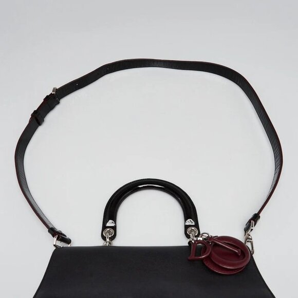 Christian Dior Black Calfskin/Patent Leather Be Dior Small Flap Bag 845-050725 - Picture 5 of 12